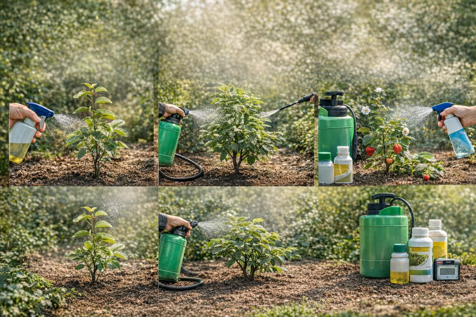 این تصویر یک اینفوگرافیک آموزشی درباره زمانبندی سمپاشی و هماهنگی آن با وضعیت نهالها است. مراحل مختلف رشد نهال و زمان مناسب برای سمپاشی با توجه به وضعیت آن، آفات و بیماریها نشان داده شده است www.nahalvand.com